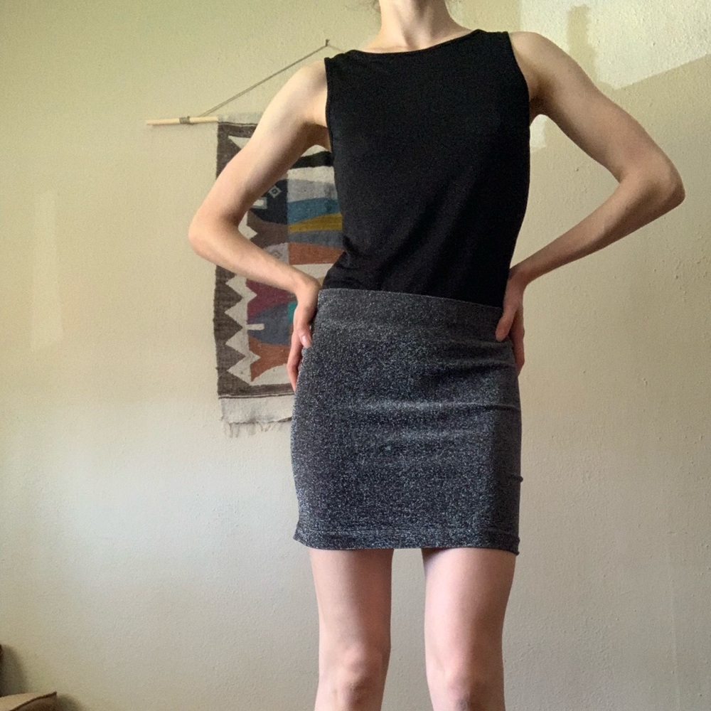 Disco sparkles body con mini skirt